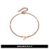 Bold Alphabet Letter Initial Charm Bracelet in Rose Gold Tone